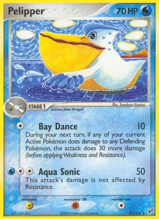 Pelipper  - Reverse Holofoil Deoxys - Rare