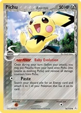 Pichu (Delta Species) (076/110) [Holon Phantoms] Reverse Holofoil - Common
