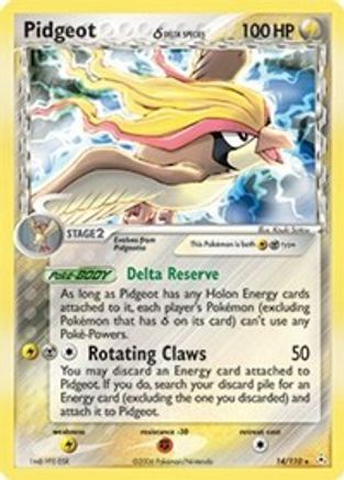 Pidgeot (Delta Species) (14/110) [Holon Phantoms] Reverse Holofoil - Holo Rare