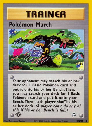 Pokemon March (102/111) [Neo Genesis] 1st Edition - Common