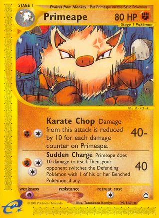 Primeape (29/147) [Aquapolis] Normal - Rare