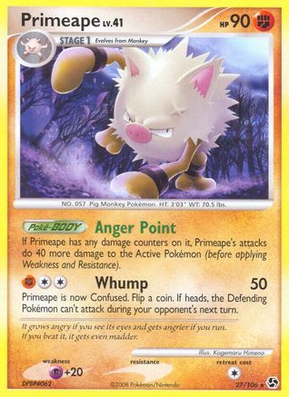 Primeape (27/106) [Great Encounters] Reverse Holofoil - Rare