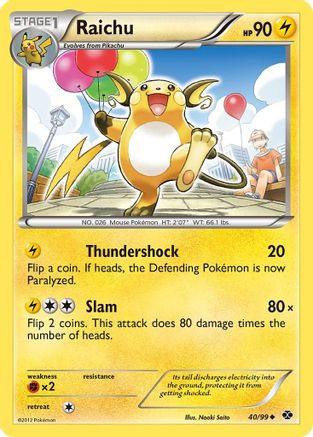 Raichu (040/99) [Next Destinies] Normal - Uncommon