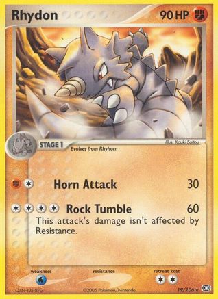 Rhydon (19/106) [Emerald] Normal - Rare