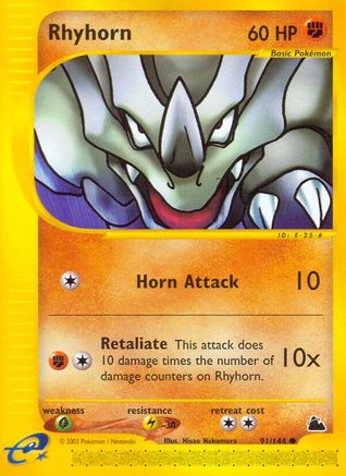 Rhyhorn (91/144) [Skyridge] Reverse Holofoil - Common