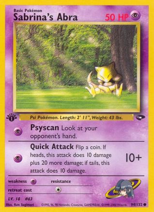 Sabrina's Abra (094/132) [Gym Challenge] 1st Edition - Common