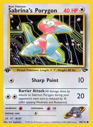 Sabrina's Porygon (098/132) [Gym Challenge] 1st Edition - Common