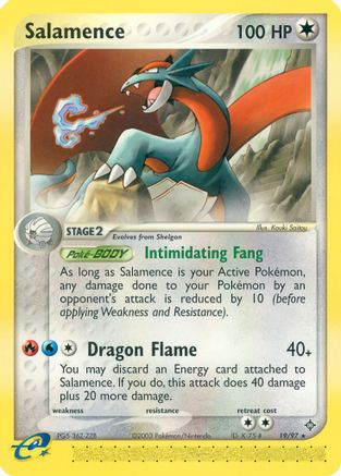 Salamence (019/97) [Dragon] Reverse Holofoil - Rare