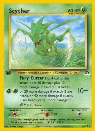 Scyther (046/75) [Neo Discovery] 1st Edition - Uncommon