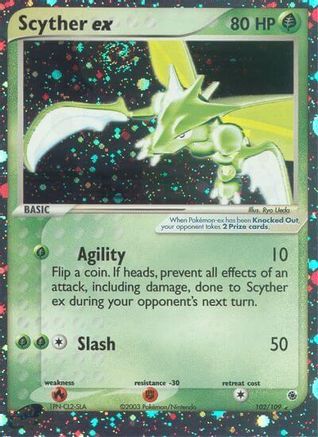 Scyther ex (102/109) [Ruby and Sapphire] Holofoil - Ultra Rare