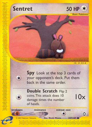 Sentret (107/147) [Aquapolis] Reverse Holofoil - Common