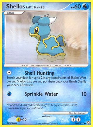 Shellos East Sea (106/132) [Secret Wonders] Reverse Holofoil - Common