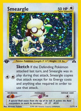 Smeargle (11/75) [Neo Discovery] 1st Edition Holofoil - Holo Rare