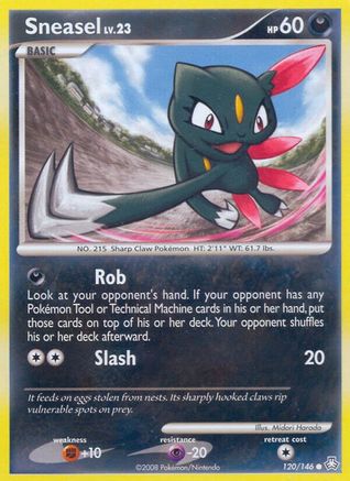 Sneasel (120/146) [Legends Awakened] Reverse Holofoil - Common