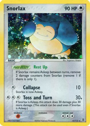 Snorlax (15/112) [FireRed & LeafGreen] Holofoil - Holo Rare
