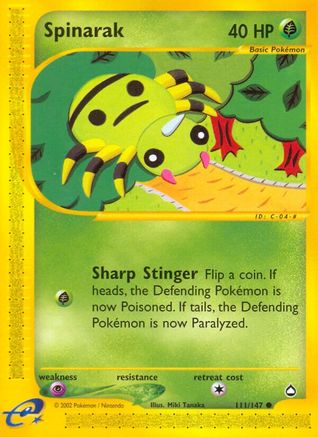 Spinarak (111/147) [Aquapolis] Normal - Common