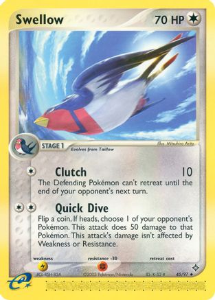 Swellow (45/97) [Dragon] Normal - Uncommon