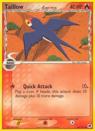 Taillow (Delta Species) (066/101) [Dragon Frontiers] Normal - Common