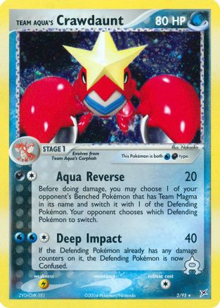 Team Aqua's Crawdaunt (2/95) [Team Magma vs Team Aqua] Reverse Holofoil - Holo Rare