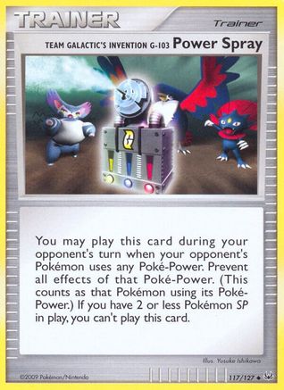 Team Galactic's Invention G-103 Power Spray (117/127) [Platinum] Reverse Holofoil - Uncommon