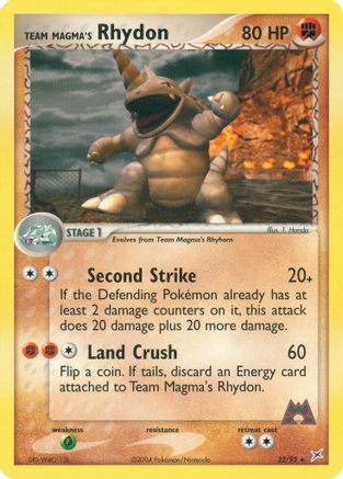 Team Magma's Rhydon (22/95) [Team Magma vs Team Aqua] Reverse Holofoil - Rare