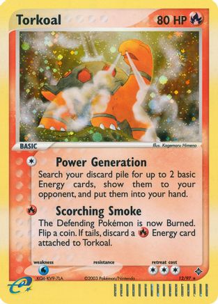 Torkoal (12/97) [Dragon] Holofoil - Holo Rare
