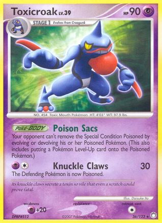 Toxicroak (36/123) [Mysterious Treasures] Normal - Rare