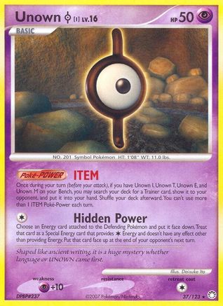 Unown [I] (37/123) [Mysterious Treasures] Reverse Holofoil - Rare