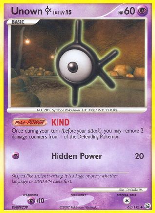 Unown [K] (68/132) [Secret Wonders] Normal - Uncommon