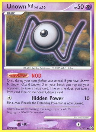 Unown [N] (069/132) [Secret Wonders] Reverse Holofoil - Uncommon