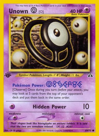 Unown [O] (069/75) [Neo Discovery] 1st Edition - Common