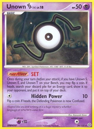 Unown [S] (39/132) [Secret Wonders] Reverse Holofoil - Rare