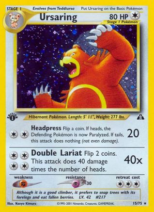 Ursaring (15/75) [Neo Discovery] 1st Edition Holofoil - Holo Rare
