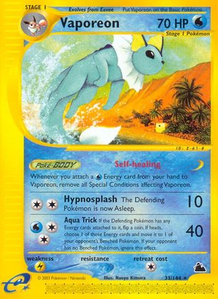 Vaporeon (33/144) [Skyridge] Normal - Rare