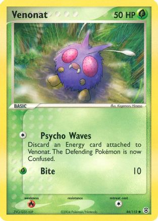 Venonat (84/112) [FireRed & LeafGreen] Reverse Holofoil - Common