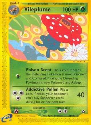 Vileplume (43/147) [Aquapolis] Normal - Rare