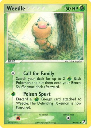 Weedle (086/112) [FireRed & LeafGreen] Reverse Holofoil - Common