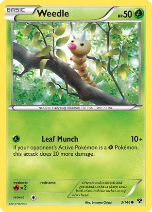 Weedle (003/146) [XY Base Set] Normal - Common