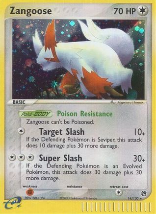 Zangoose (14/100) [Sandstorm] Reverse Holofoil - Holo Rare