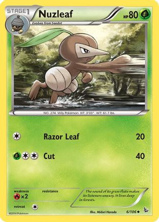 Nuzleaf (006/106) [XY  Flashfire] Normal - Uncommon