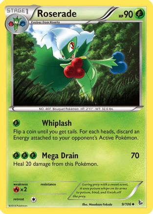 Roserade (009/106) [XY  Flashfire] Reverse Holofoil - Uncommon