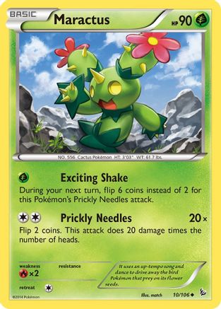 Maractus 010  XY  Flashfire - Uncommon