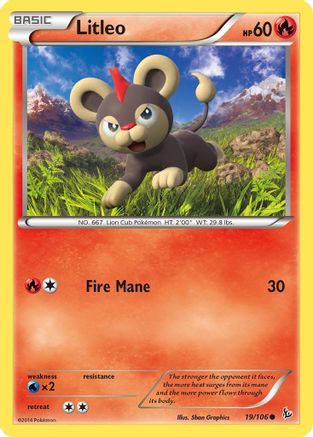 Litleo (19) (19) 019  XY  Flashfire - Common