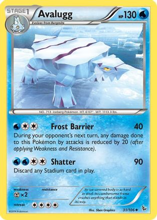 Avalugg (031/106) [XY  Flashfire] Normal - Uncommon