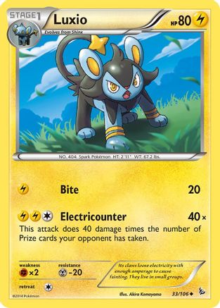 Luxio (033/106) [XY  Flashfire] Reverse Holofoil - Uncommon