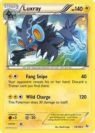 Luxray 034/106  XY  Flashfire - Rare