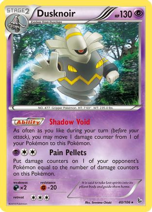 Dusknoir (040/106) [XY  Flashfire] Reverse Holofoil - Holo Rare