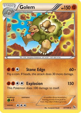 Golem (047/106) [XY  Flashfire] Reverse Holofoil - Rare