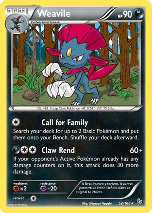 Weavile (052/106) [XY  Flashfire] Normal - Rare