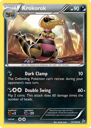 Krokorok (057/106) [XY  Flashfire] Reverse Holofoil - Uncommon